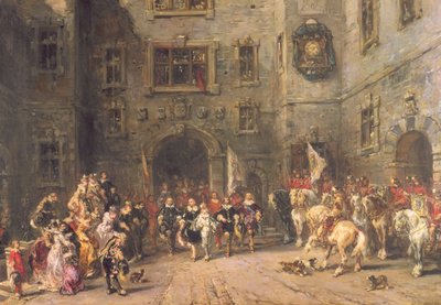 Louis XIII at the Chateau of Blois by Eugene Isabey